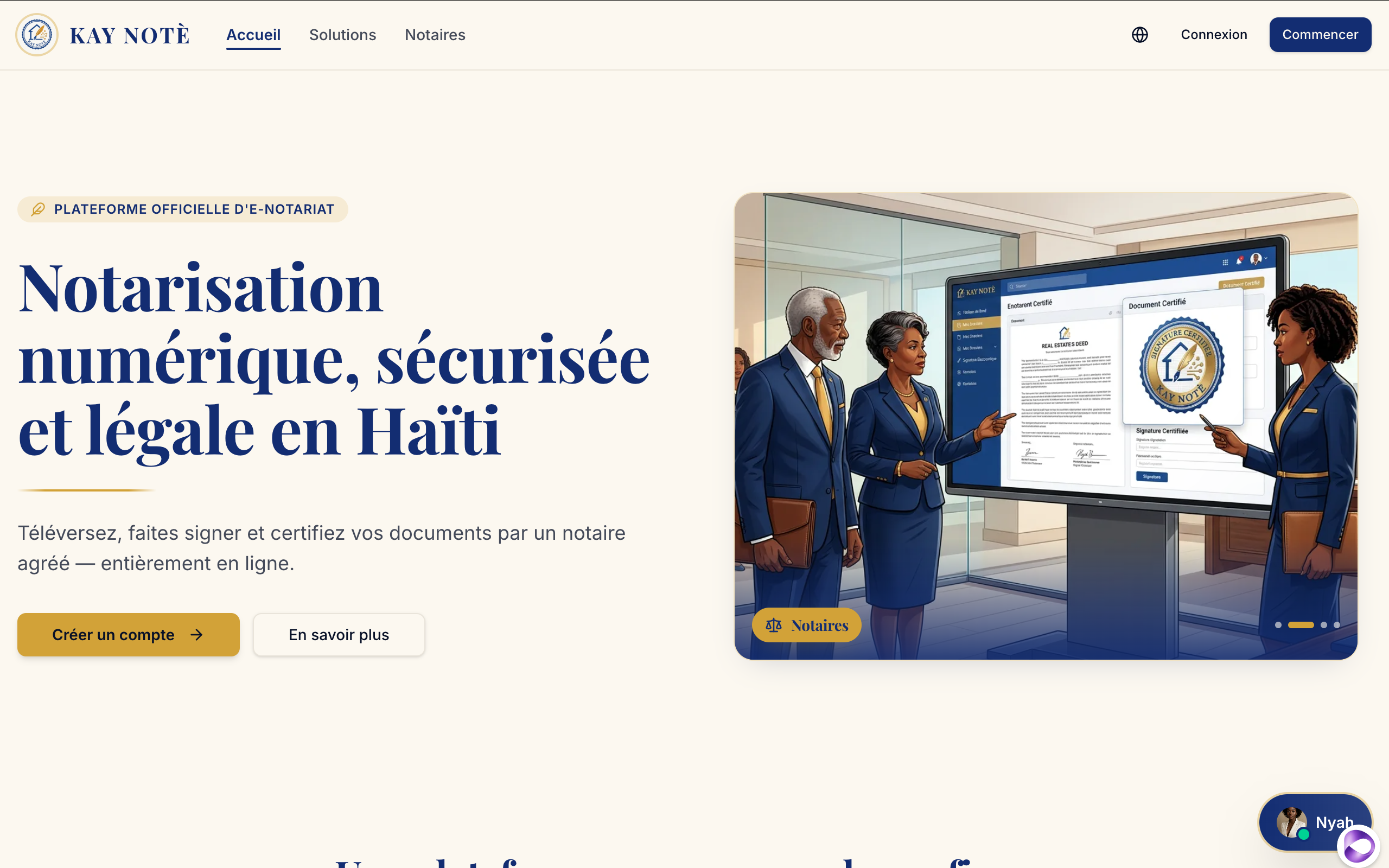 Kaynote productivity platform website shown on a laptop
